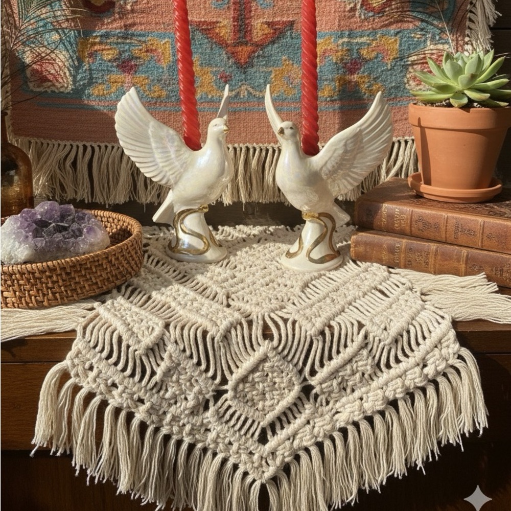 Set of vintage turtle doves candle holder’s 🕊️